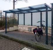 Unterstellplatz für Fahrräder in Mühlheim von der Edelstahlschlosserei Nappenfeld geplant, gefertigt und montiert
