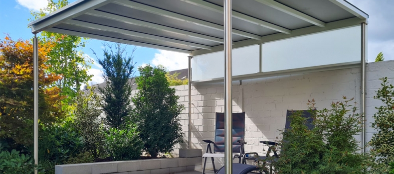 Edelstahl-Überdachung in Ratingen – bereit für den Sommer