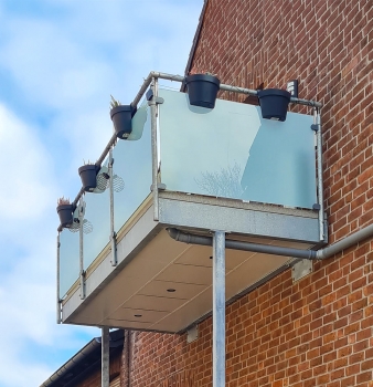 Schlanker Stahlbalkon im Ruhrgebiet: clever geplant