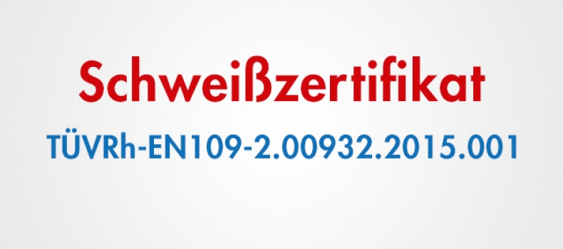 1. zertifizierter Schweißfachbetrieb in Mülheim