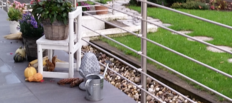 Terrassengeländer aus Edelstahl