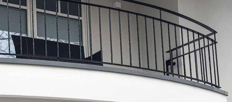 Gebogenes Geländer für Balkon